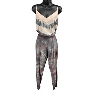 Anthropologie Eva Franco Tie Dye Jumpsuit Jogger Pants Pockets Adjustable S